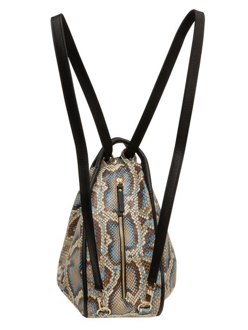 TRIO Zaino sacca in pelle stampa pitone pitone grigio - Borse Donna