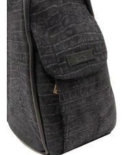LESAC TRIO Zaino sacca in pelle stampa cocco nero26 - Borse Donna - 7