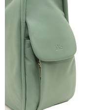 LESAC TRIO Zaino sacca in pelle nappa verde salvia - Borse Donna - 7