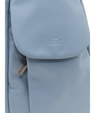 LESAC TRIO Zaino sacca in pelle nappa azzurro - Borse Donna - 7