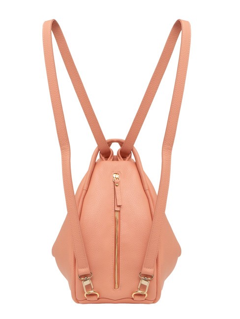 TRIO  Zaino sacca in pelle martellata rosa antico - Borse Donna