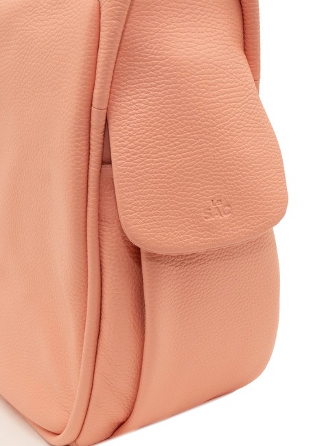 TRIO  Zaino sacca in pelle martellata rosa antico - Borse Donna