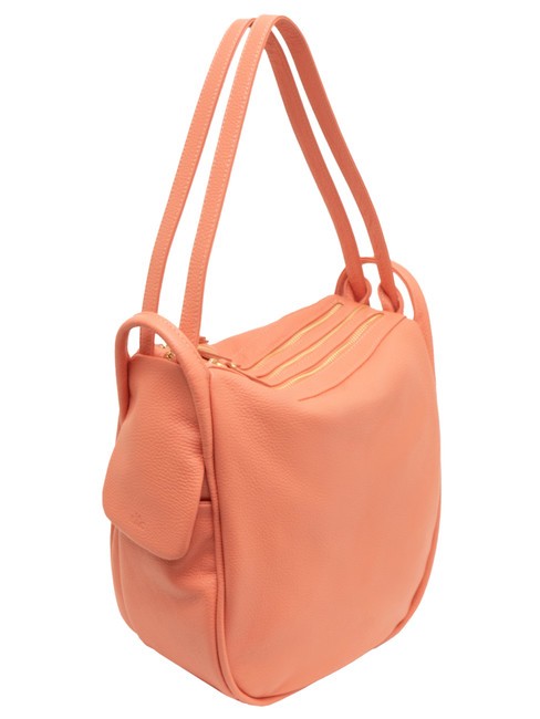 TRIO  Zaino sacca in pelle martellata salmone - Borse Donna