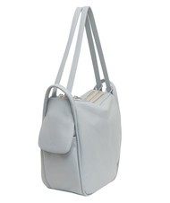 LESAC TRIO  Zaino sacca in pelle martellata azzurro polvere - Borse Donna - 4