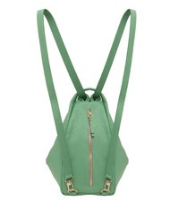 LESAC TRIO  Zaino sacca in pelle martellata verde - Borse Donna - 2