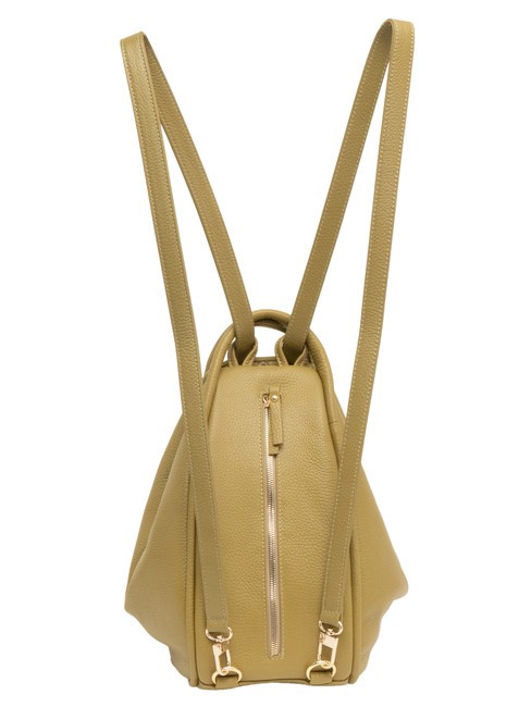 TRIO  Zaino sacca in pelle martellata senape - Borse Donna