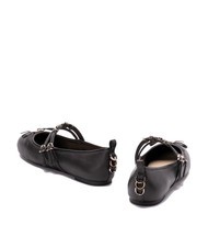 PINKO GIOIA Ballerine in pelle con due cinturini nero limousine - Scarpe Donna - 3