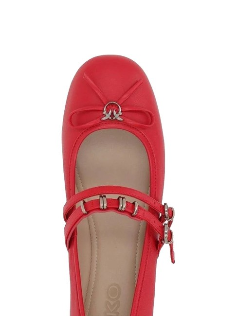 GIOIA Ballerine in pelle con due cinturini red - Scarpe Donna