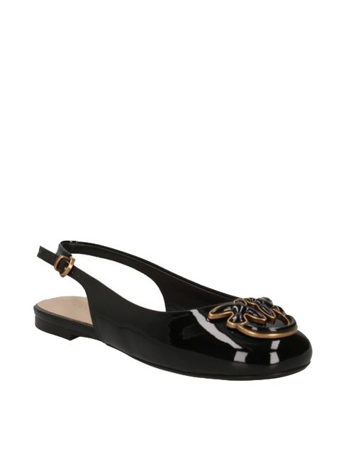 MAGGY Ballerine lucide sling-back nero limousine - Scarpe Donna