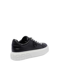 PINKO YOKO Sneakers platform in pelle nero limousine - Scarpe Donna - 3