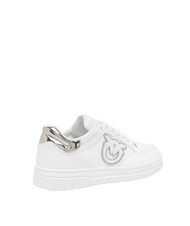 PINKO MANDY Senakers in pelle white/silver - Scarpe Donna - 4