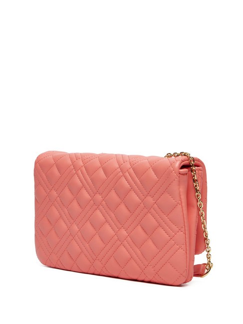 QUILTED Borsa piccola a tracolla corallo - Borse Donna