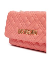LOVE MOSCHINO QUILTED Borsa piccola a tracolla corallo - Borse Donna - 3