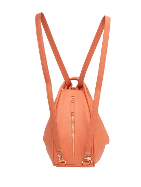 TRIO Zaino sacca in pelle nappa salmone scuro - Borse Donna