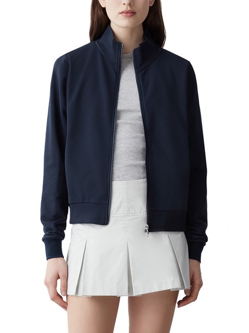CONNECTIVE Felpa collo alto full zip navy blue - Felpe Donna