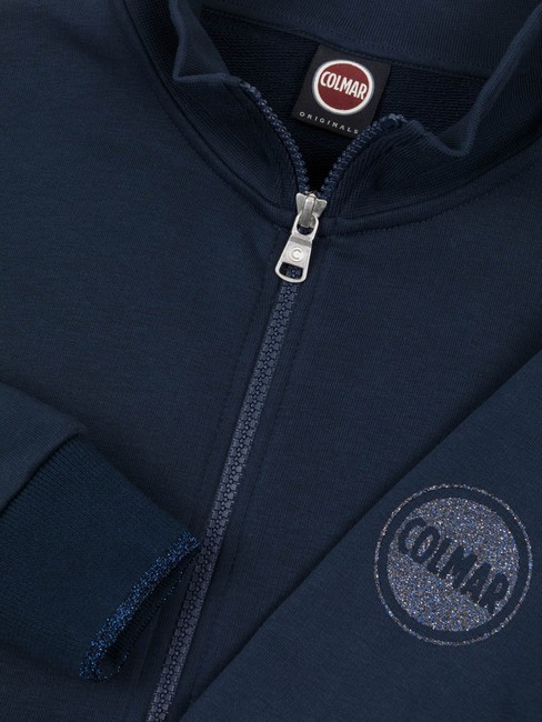 CONNECTIVE Felpa collo alto full zip navy blue - Felpe Donna