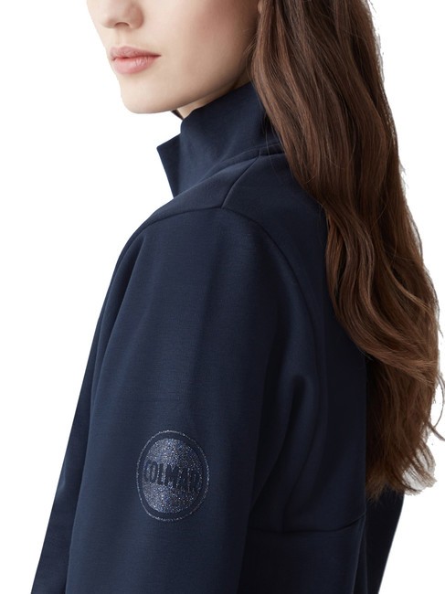 CONNECTIVE Felpa collo alto full zip navy blue - Felpe Donna