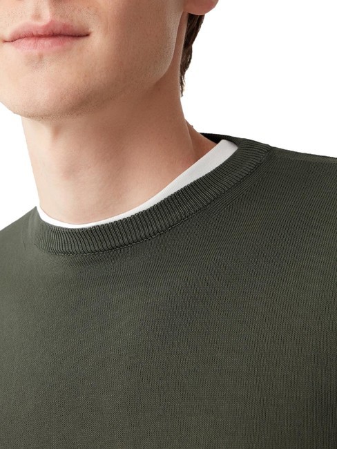 EXPLORING Pullover girocollo in cotone botanical - Maglie Uomo