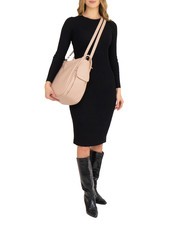 LESAC TRIO  Zaino sacca in pelle martellata rosa - Borse Donna - 7