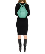 LESAC TRIO  Zaino sacca in pelle martellata verde acqua chiaro - Borse Donna - 5