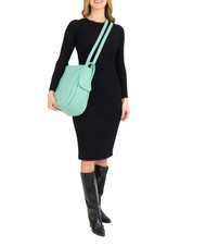 LESAC TRIO  Zaino sacca in pelle martellata verde acqua chiaro - Borse Donna - 6