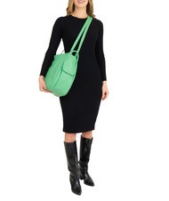 LESAC TRIO  Zaino sacca in pelle martellata verde - Borse Donna - 6
