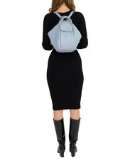 LESAC TRIO  Zaino sacca in pelle martellata azzurro polvere - Borse Donna - 6