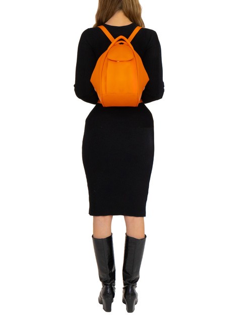 TRIO  Zaino sacca in pelle martellata arancione - Borse Donna