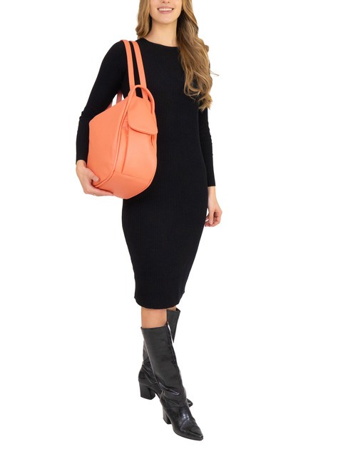 TRIO  Zaino sacca in pelle martellata salmone - Borse Donna