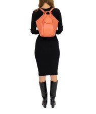 LESAC TRIO  Zaino sacca in pelle martellata salmone - Borse Donna - 6