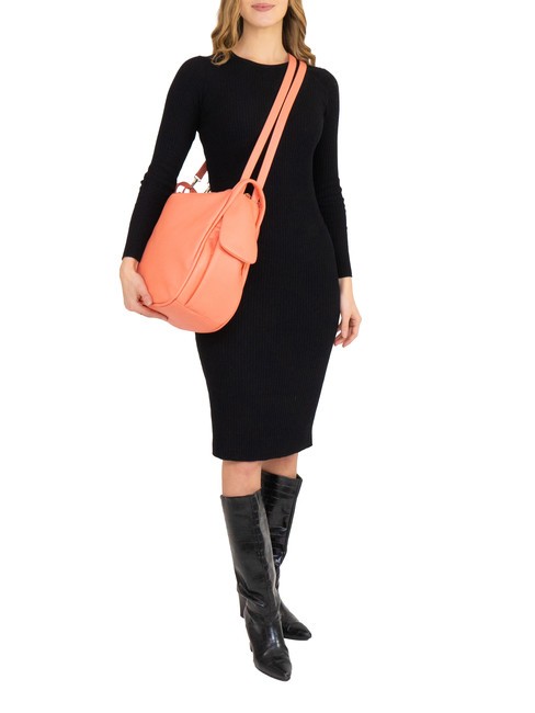 TRIO  Zaino sacca in pelle martellata salmone - Borse Donna