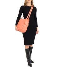 LESAC TRIO  Zaino sacca in pelle martellata salmone - Borse Donna - 7