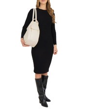 LESAC TRIO  Zaino sacca in pelle martellata bianco - Borse Donna - 4