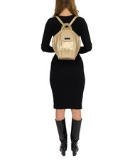 LESAC TRIO Zaino sacca in pelle metallizzata oro - Borse Donna - 5