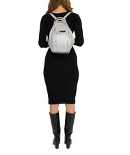 LESAC TRIO Zaino sacca in pelle metallizzata argento - Borse Donna - 5