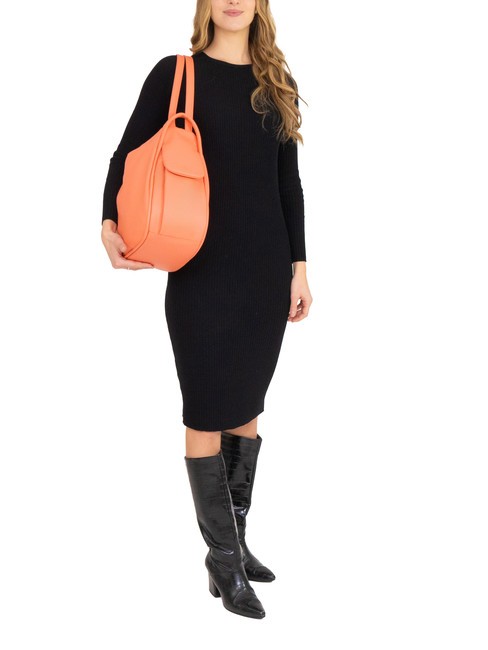 TRIO Zaino sacca in pelle nappa salmone scuro - Borse Donna