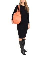 LESAC TRIO Zaino sacca in pelle nappa salmone scuro - Borse Donna - 4