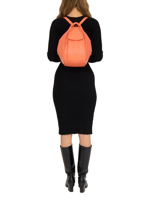 TRIO Zaino sacca in pelle nappa salmone scuro - Borse Donna