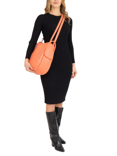 TRIO Zaino sacca in pelle nappa salmone scuro - Borse Donna