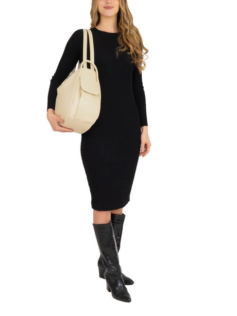 TRIO Zaino sacca in pelle nappa panna - Borse Donna