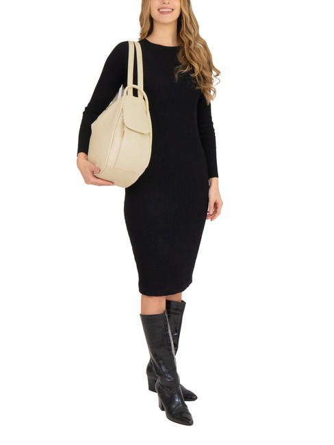 TRIO Zaino sacca in pelle nappa panna - Borse Donna