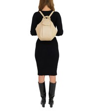 LESAC TRIO Zaino sacca in pelle nappa beige - Borse Donna - 5