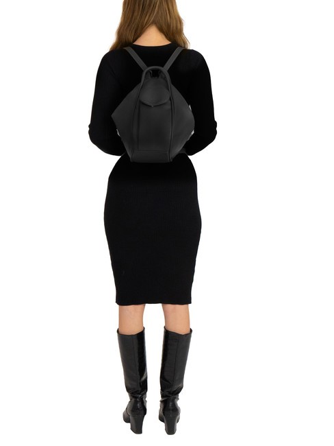 TRIO Zaino sacca in pelle nappa nero19 - Borse Donna