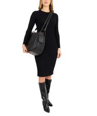 LESAC TRIO Zaino sacca in pelle nappa nero19 - Borse Donna - 6