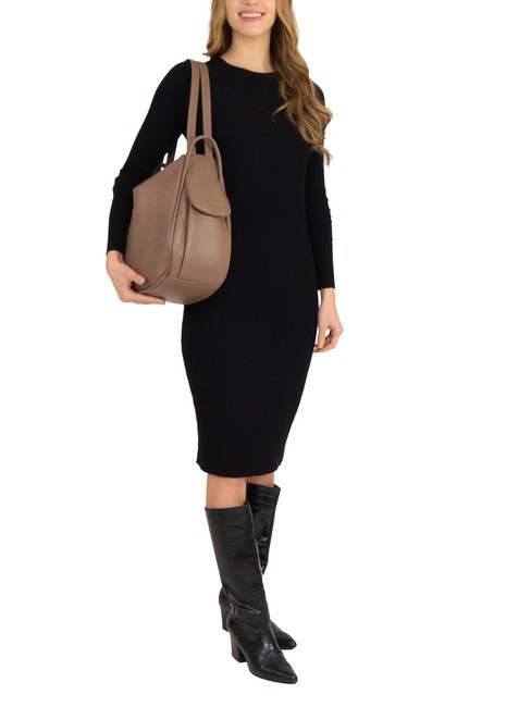 TRIO Zaino sacca in pelle nappa marrone - Borse Donna