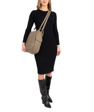 LESAC TRIO Zaino sacca in pelle nappa fango - Borse Donna - 6