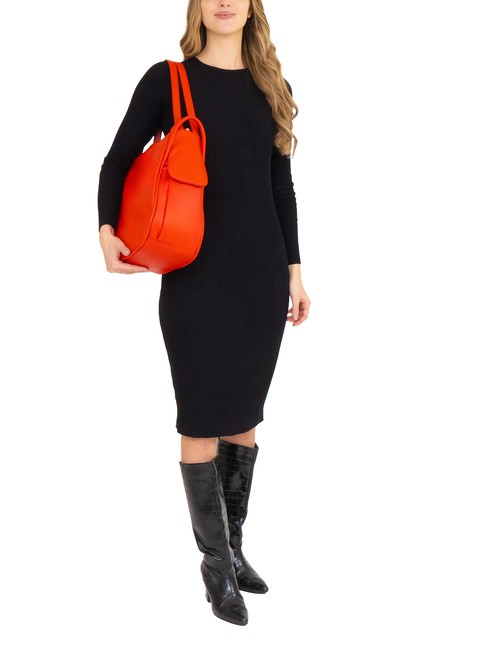 TRIO Zaino sacca in pelle nappa rosso30 - Borse Donna