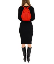 LESAC TRIO Zaino sacca in pelle nappa rosso30 - Borse Donna - 5