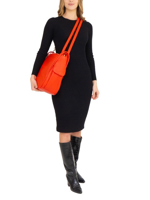 TRIO Zaino sacca in pelle nappa rosso30 - Borse Donna