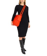 LESAC TRIO Zaino sacca in pelle nappa rosso30 - Borse Donna - 6